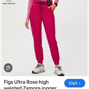 Figs petite scrub set top and Zamora jogger